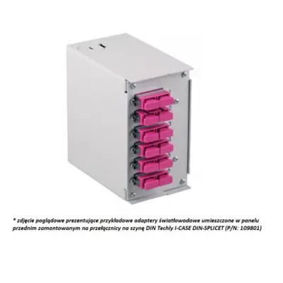 Techly 109818 Panel przedni na 6 adapterów SC Duplex lub LC Quad, do przełącznicy DIN