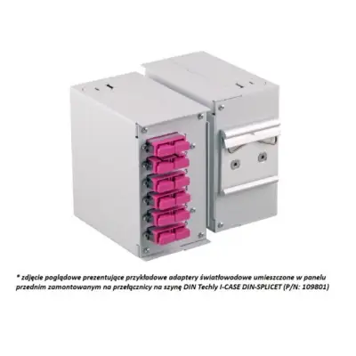 Techly 109818 Panel przedni na 6 adapterów SC Duplex lub LC Quad, do przełącznicy DIN