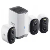Baseus Security N1 2K 3x kamera + stacja bazowa - biały