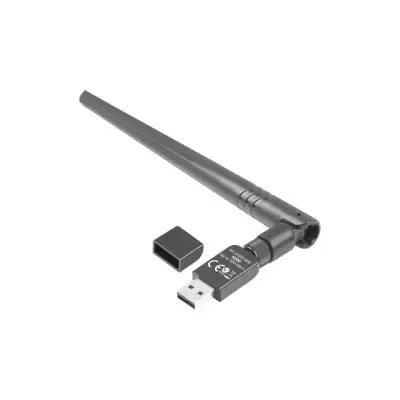 Lanberg bezprzewodowa karta sieciowa WiFi USB 2.0 N300 1 wewnętrzna +1 zewnętrzna antena