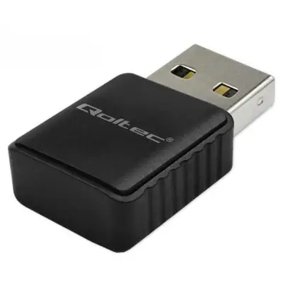 Qoltec 56988 Bezprzewodowy Ultra szybki DUAL mini WiFi adapter 2 x 2dBi Standard AC USB 3.0 1300Mbps
