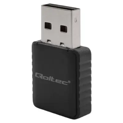 Qoltec 56988 Bezprzewodowy Ultra szybki DUAL mini WiFi adapter 2 x 2dBi Standard AC USB 3.0 1300Mbps
