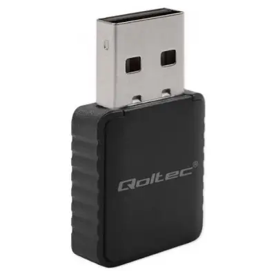Qoltec 56988 Bezprzewodowy Ultra szybki DUAL mini WiFi adapter 2 x 2dBi Standard AC USB 3.0 1300Mbps