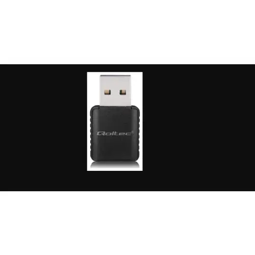 Qoltec 56988 Bezprzewodowy Ultra szybki DUAL mini WiFi adapter 2 x 2dBi Standard AC USB 3.0 1300Mbps