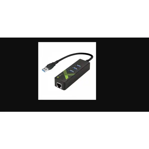 Techly 105803 Karta sieciowa / adapter USB-A 3.0 Gigabit Ethernet RJ45, hub 3x USB