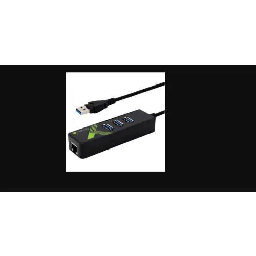 Techly 105803 Karta sieciowa / adapter USB-A 3.0 Gigabit Ethernet RJ45, hub 3x USB