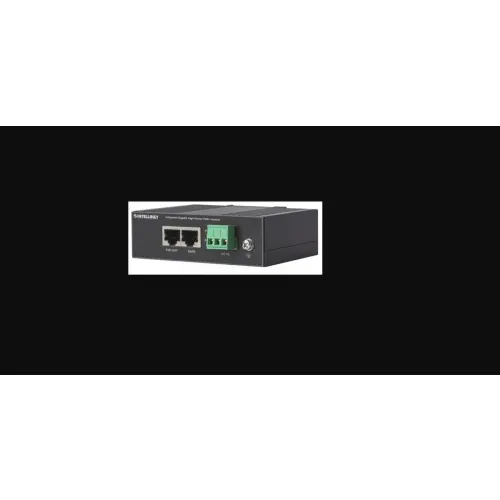 Intellinet 561365 przemysłowy injector PoE+, 1x RJ45, GIGABIT, 30W, od -40 do +75°C, IP30