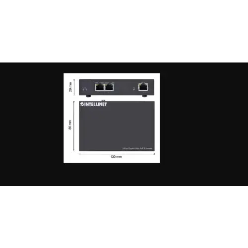 Intellinet 561600 Extender Ultra PoE 2-portowy Gigabit 802.3at/af