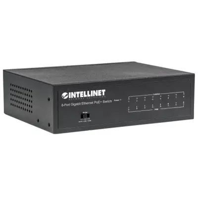 Intellinet 561204 Switch 8p Gigabit PoE+ VLAN