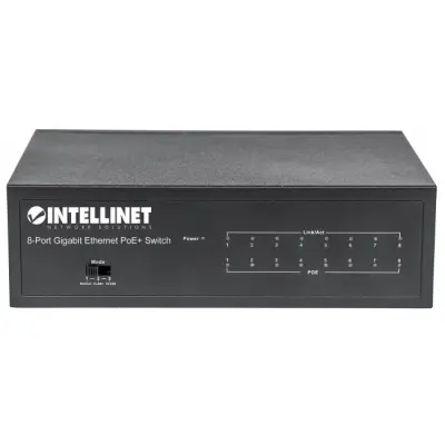 Intellinet 561204 Switch 8p Gigabit PoE+ VLAN