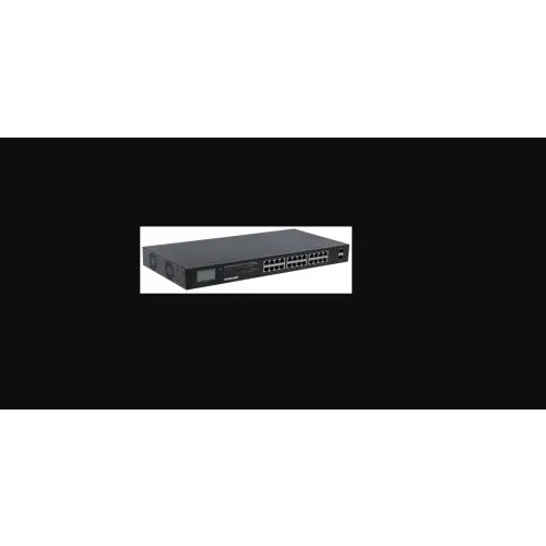 Intellinet 561242 Switch GIGABIT 24x RJ45 PoE+ 370W, 2x SFP, wyświetlacz LCD