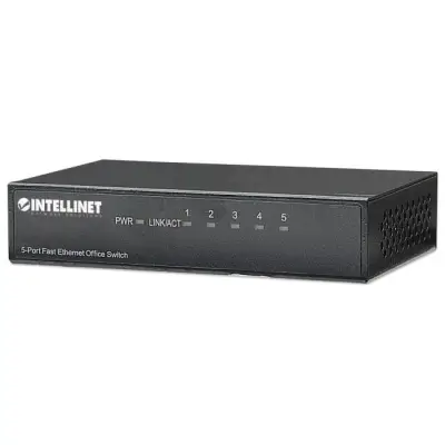 Intellinet 523301 Switch 5p Fast Ethernet, desktop, metalowa obudowa