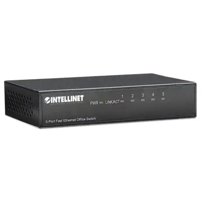 Intellinet 523301 Switch 5p Fast Ethernet, desktop, metalowa obudowa