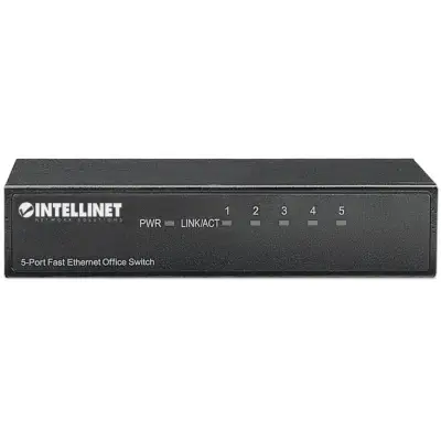 Intellinet 523301 Switch 5p Fast Ethernet, desktop, metalowa obudowa