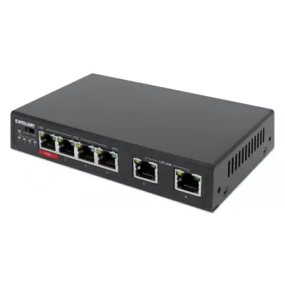 Intellinet 561686 Switch Fast Ethernet 6x RJ45 w tym 3xPoE i 1x High-Power PoE