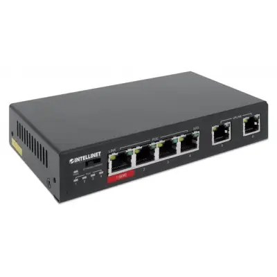 Intellinet 561686 Switch Fast Ethernet 6x RJ45 w tym 3xPoE i 1x High-Power PoE