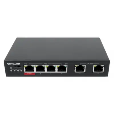 Intellinet 561686 Switch Fast Ethernet 6x RJ45 w tym 3xPoE i 1x High-Power PoE