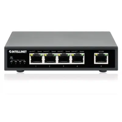 Intellinet 561839 Switch Gigabit 4x RJ45 PoE+, 1x RJ45 Uplink