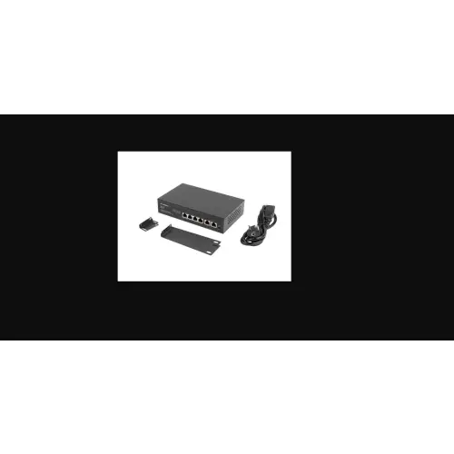 Lanberg switch 4x 100Mb PoE+/2x 100Mb niezarządzalny rack 10"/19" 60W