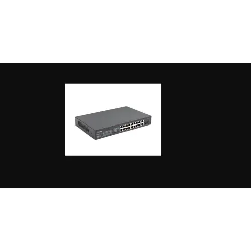 Lanberg switch 16x 100Mb PoE+/2x Combo niezarządzalny rack 19