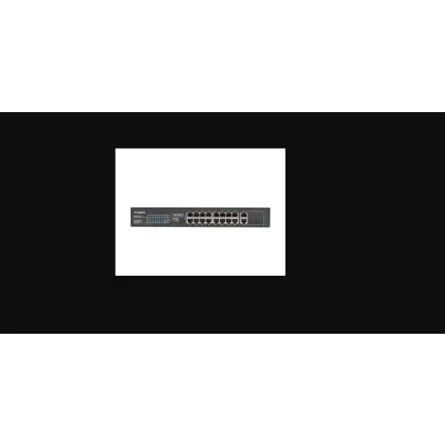 Lanberg switch 16x 100Mb PoE+/2x Combo niezarządzalny rack 19