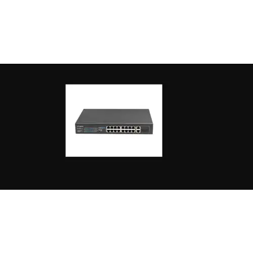 Lanberg switch 16x 100Mb PoE+/2x Combo niezarządzalny rack 19