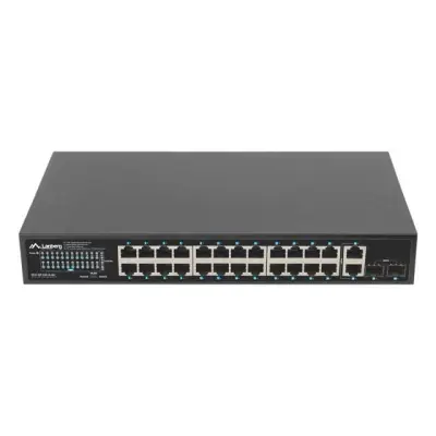 Lanberg switch 24x 1GB PoE+/2x GB 2x SFP rack 19