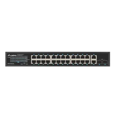 Lanberg switch 24x 1GB PoE+/2x GB 2x SFP rack 19