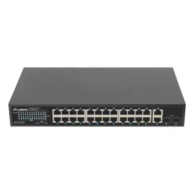 Lanberg switch 24x 1GB PoE+/2x GB 2x SFP rack 19
