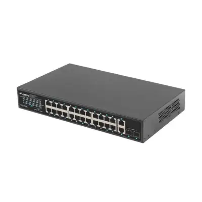 Lanberg switch 24x 1GB PoE+/2x GB 2x SFP rack 19