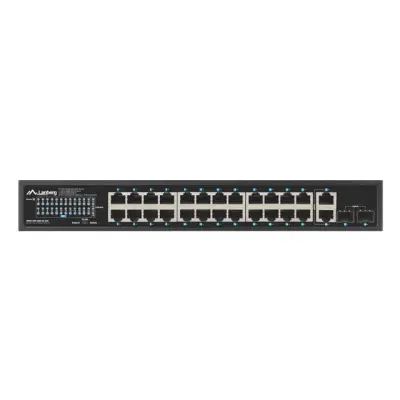 Lanberg switch 24x 1GB PoE+/2x GB 2x SFP rack 19