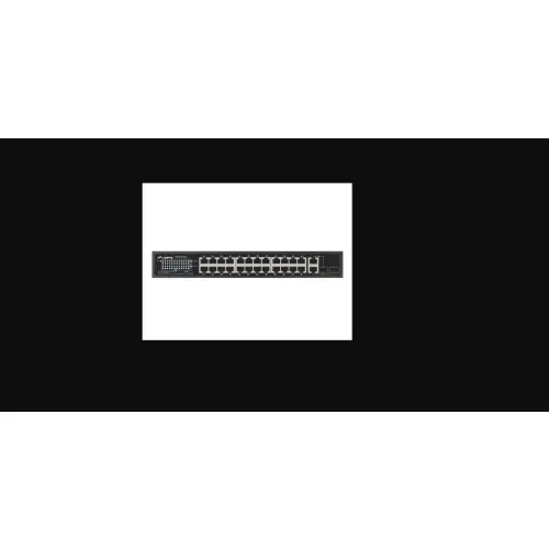 Lanberg switch 24x 100Mb PoE+/2x Combo niezarządzalny rack 19