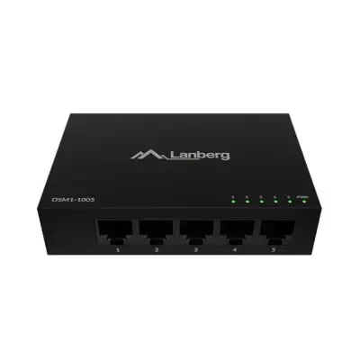 Lanberg switch 5x 1Gb/s niezarządzalny 12V obudowa metalowa
