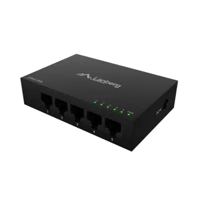 Lanberg switch 5x 1Gb/s niezarządzalny 12V obudowa metalowa