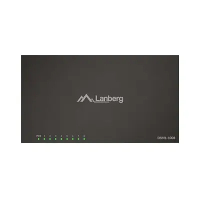 Lanberg switch 8x 1Gb/s niezarządzalny 12V obudowa metalowa