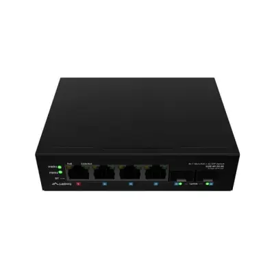 Lanberg switch light industrial POE 1xBT 3xAT 2xSFP DIN niezarządzalny gigabit ethernet