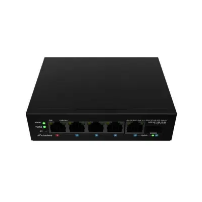 Lanberg switch light industrial POE 1xBT 3xAT SFP+ETH DIN niezarządzalny fast ethernet