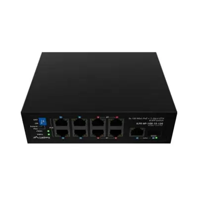 Lanberg switch light industrial POE 4xBT 4xAT SFP+ETH DIN niezarządzalny fast ethernet