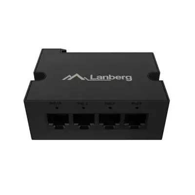Lanberg switch DIN-GE4-BT-90W 1xIn 3xOut 1Gb POE extender gigabit ethernet DIN rail