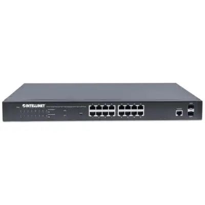 Intellinet 561198 Switch Gigabit 16x RJ45 PoE+, 2x slot SFP Combo