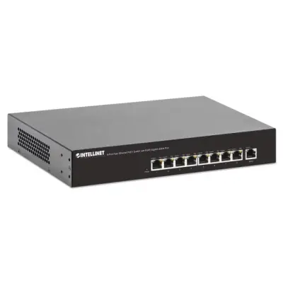 Intellinet 560764 Switch PoE/PoE+ 8x RJ45 10/100Mbps, ENDSPAN, metalowa obudowa