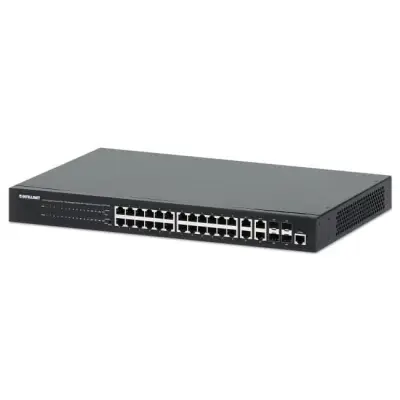 Intellinet 561426 Switch zarządzalny 24x RJ45 Gigabit POE+ 370W, 4x Combo SFP/RJ45