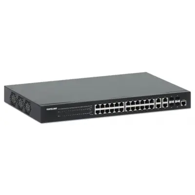 Intellinet 561426 Switch zarządzalny 24x RJ45 Gigabit POE+ 370W, 4x Combo SFP/RJ45