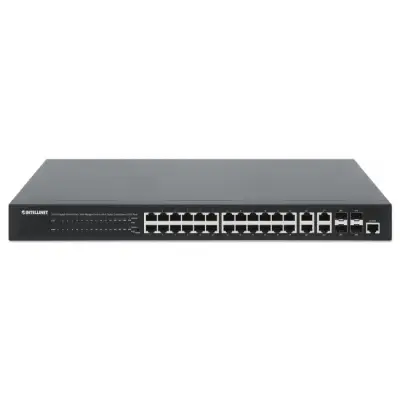 Intellinet 561426 Switch zarządzalny 24x RJ45 Gigabit POE+ 370W, 4x Combo SFP/RJ45