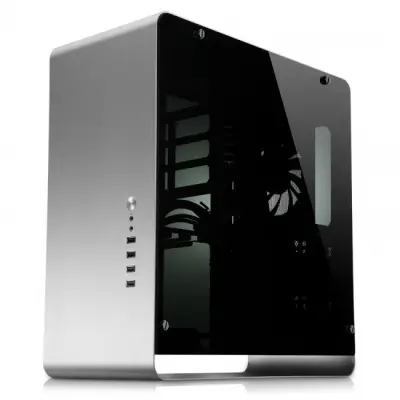 Jonsbo UMX4 Midi-Tower, Tempered Glass - srebrna