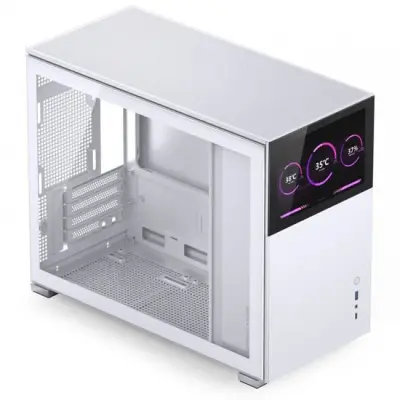 Jonsbo D31 Screen obudowa Micro–ATX, Tempered Glass – biały
