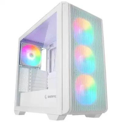 Rampage Craft Obudowa PC 4x wentylatory ARGB biała