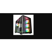 Rampage Loopy Obudowa PC akwarium 7x wentylator ARGB Infinity HUB czarna