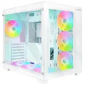 Rampage Iceblade Pro Obudowa PC ATX akwarium 7 wentylatorów ARGB biała
