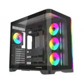 Rampage LYRON Gamingowa obudowa PC Mid Tower 7xFan ARGB PWM czarna